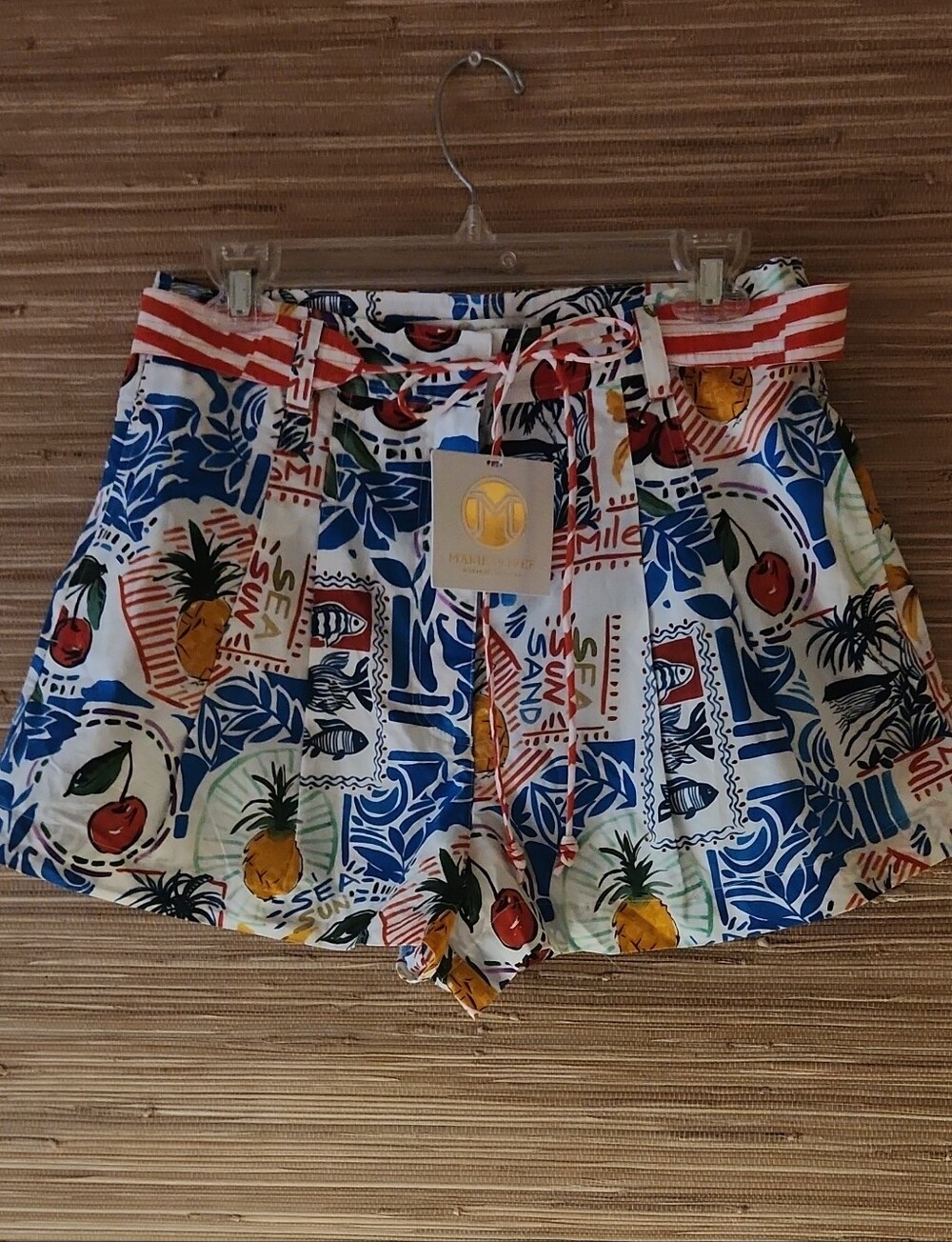 Marie Oliver Lander Short In Postcard Nwt High-Waist Shorts Size 4